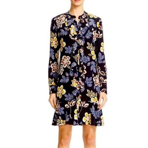 Tory Burch Jane Floral Silk Shirtdress Size 8